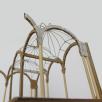 pergola con cupola de arcos metalicos